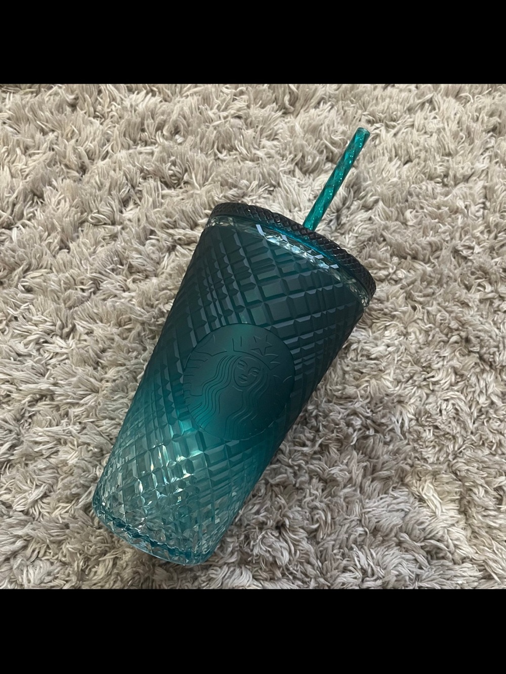 Starbucks studded tumbler 16 oz ombre green